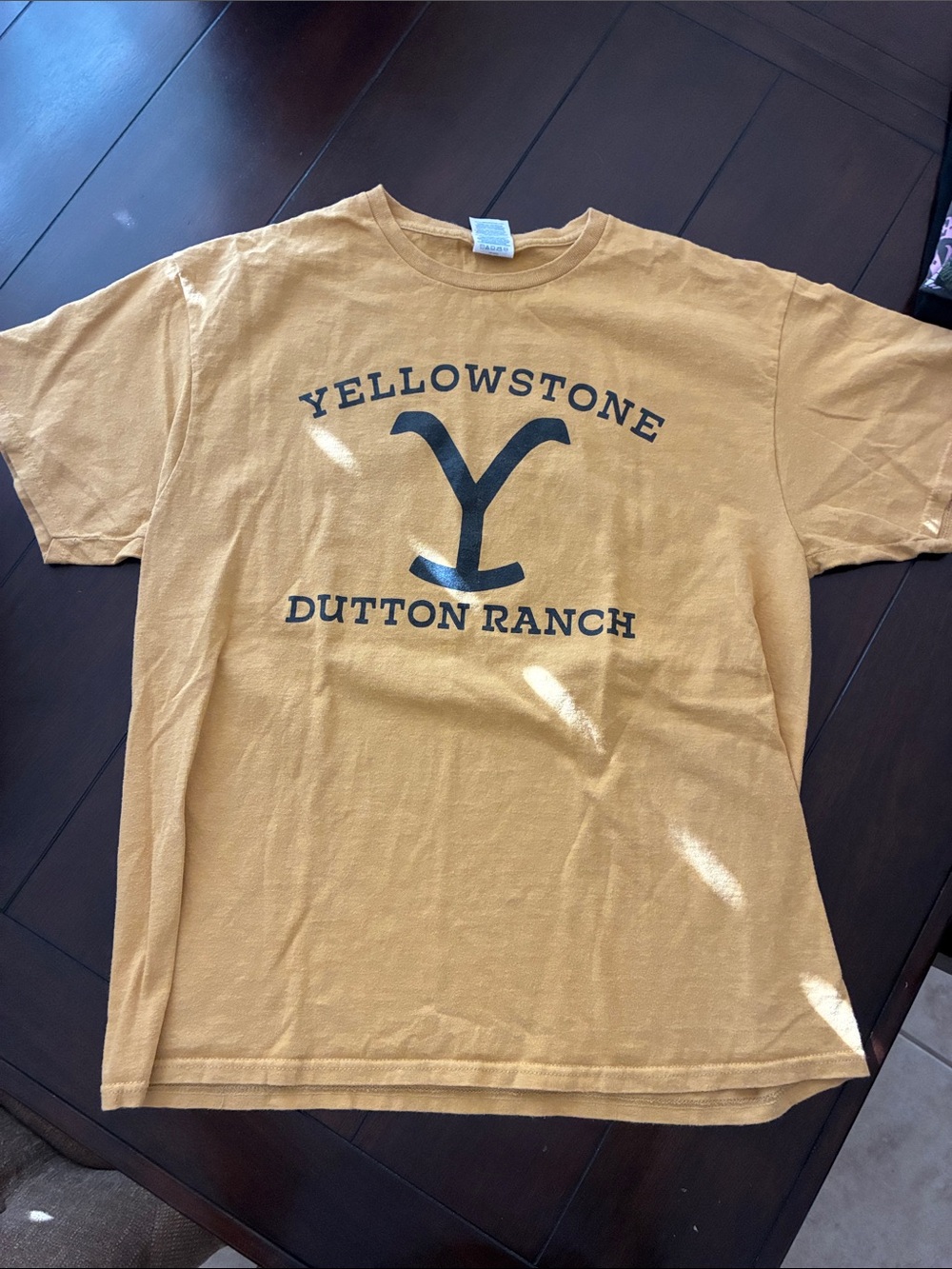 Delta Mustard Yellow Yellowstone Dutton Ranch Graphic Tee